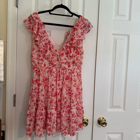 NWT Abercrombie & Fitch Floral Ruffle Dress - Picture 1 of 4